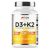 Vitamin D3 3,000 Iu & Vitamin K2 100ug (mk7) - Vitamin D3 K2-120 Vegetarian Capsules - Uk Made Premium Quality - Vitamin D Supplement - Bone, Muscle, Blood & Immune Support For Men & Women