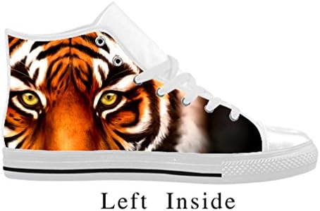 jiuduidodo Pretty Model Tiger Women Shoes Sneaker, White, 39 EU