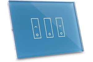 Interruttore di design iotty i3S PLUS, domotica wifi, gestione intelligente di tende e tapparelle, deviatore wifi compatibile con Google Home, Alexa e Siri con sensori di temperatura e luminosità