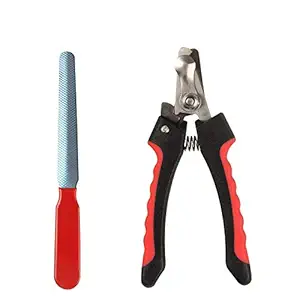 Petlogix Professional Nail Cutter Clipper and File Grooming Kit with Safety Guard for Dog and Cat (2 Pieces)