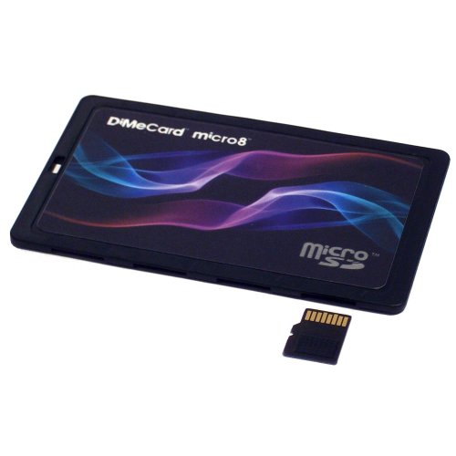 DiMeCard micro8 microSD Speicherkartenhalter FARBE WELLE EDITION (ultraflaches Kreditkartenformat etui, beschreibbar) - 4