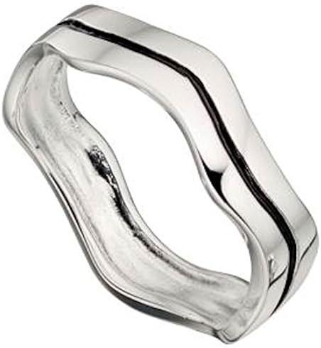 SILVER THUMB RING DOUBLE WAVE Sizes K up to V You choose