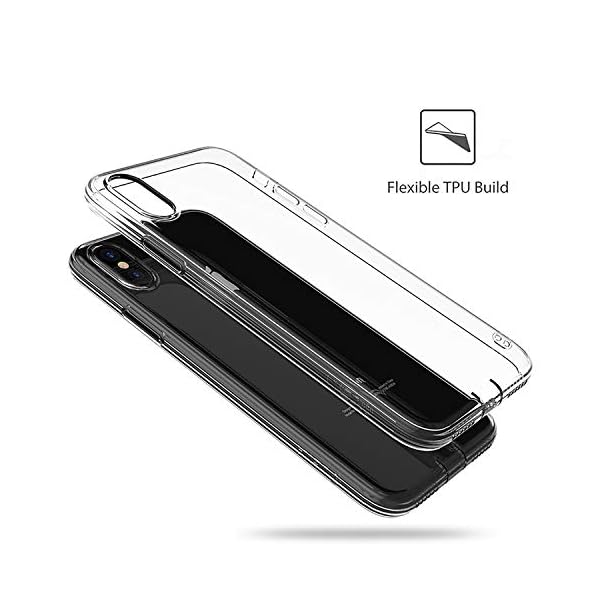 NEW'C Funda para iPhone X y iPhone XS, Anti- Choques y Anti- Arañazos, Silicona TPU, HD Clara - Image 3