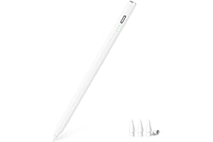MYSTILUCK Lápiz Táctil para iPad de 9ª y 10ª Generación, Carga Rápida en 13 Minutos, Stylus Pencil para Apple iPad (2018-2024) 10/9/8/7/6, iPad Pro de 12,9/11/13 Pulgadas M4, iPad Air 3/4/5/M2, iPad Mini 5/6