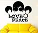 Produktbild Hippie Kultur Gute Pacifist Wand Applique Peace Love Wandaufkleber Wohnzimmer Abnehmbare Wanddekoration 56X73cm