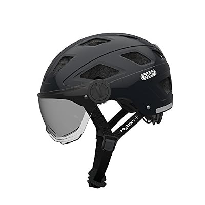 Abus Hyban+ Casque pour Vélo Mixte Adulte, Black/Smoke, 58-63 cm