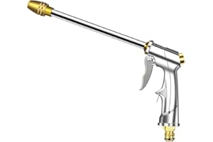KUIZHEN Metal Garden Hose Spray Gun, Garden Hand Shower, Turbo Washer for Garden Hose, High Pressure Gun, Metal Garden Hose, Spray Gun for Car Washing, Gardening