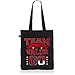 Produktbild style3 Team Rot Valor Biobaumwolle Beutel Jutebeutel Tasche Tote Bag Wagemut Feuer, Farbe:Schwarz