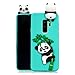 Produktbild Everainy Kompatibel für Samsung Galaxy S9 Plus Silikon Hülle Neu 3D Panda Muster Ultradünn Hüllen Handyhülle Gummi für Galaxy S9 Plus Schutzhülle Stoßfest TPU Gel Stoßstange Cover (Grün)