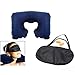 Produktbild Bazaar Reise Nackenkissen Kissen aufblasbare Luft mit Auge Maske Ohrstöpsel zum schlafen