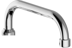 Schläfer 400113 - Bec de Robinet Mural Universel, Bec chromé en forme de U - Pour robinetterie murale - Longueur : 200 mm - Raccord d’étanchéité conique de 3/4 - Pour perçage de 18 mm de diamètre