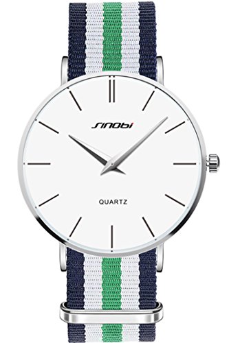 Sinobi Herrenuhren Sport Outdoor wasserdichte einfache Zifferblatt ohne Sekundezeiger Fashion moderne bunte Nylon Textil Uhrenarmband Marken Analog Quarzuhr Sinobi Herrenuhren Sport Outdoor wasserdichte einfache Zifferblatt ohne Sekundezeiger Fashion moderne bunte Nylon Textil Uhrenarmband Marken Analog Quarzuhr