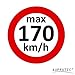 Produktbild Geschwindigkeitsaufkleber Winterreifen Aufkleber 160 - 240 km/h Auswahl: (25 Stück, 170 km/h)