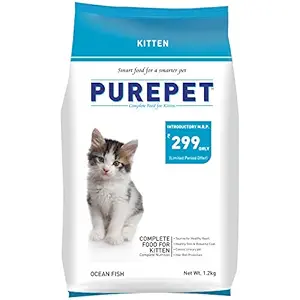 Purepet Kitten(1-12 Months) Dry Cat Food, Ocean Fish - 1.2kg