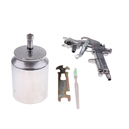 Preisvergleich Produktbild F Fityle Druckluftpistole Druckluft Farbspritzpistole Farbsprühsystem Lackierpistole Spritzpistole Sprühpistole Wandfarbe - Silber 3mm