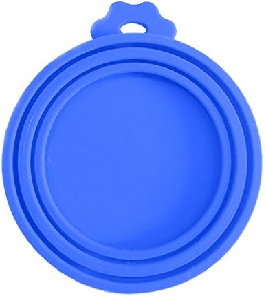 SHOWHAS Pet Feeding Can Tin Food Kit Silicone Pet Food Can Lid Covers One Size Fits All Standard Size Dog and Cat Can Tops (z-blue)