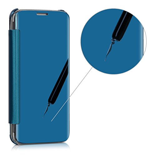kwmobile Funda para Samsung Galaxy S7 Edge Case Espejo Estilo Libro - Carcasa con ptica de Aluminio - Cover Plegable en Azul Reflectante reviews kwmobile Funda para Samsung Galaxy S7 Edge Case Espejo Estilo Libro - Carcasa con ptica de Aluminio - Cover Plegable en Azul Reflectante
