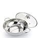 Produktbild MLMHLMR Edelstahl Hot Pot, Induktionsherd Multifunktionssuppe Kochen Hot Pot, Zwei Aroma Trennung Hot Pot Elektrogrill