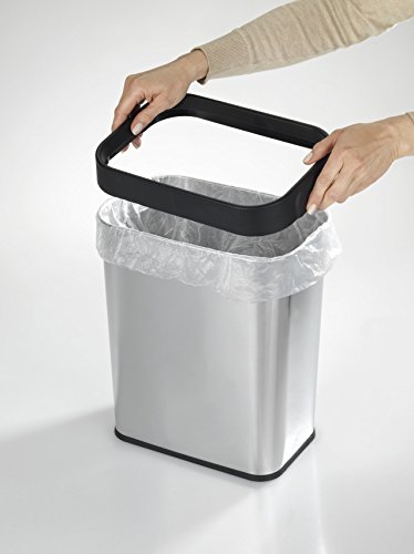 Wenko 22154100 Universal-Abfalleimer eckig, Fassungsvermögen 12 L, Edelstahl, glänzend, 19 x 29,5 x 32 cm - 4