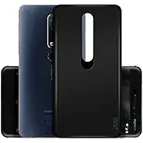MODIK Matte Finish Soft TPU and Rubber Back Cover for Nokia 6.1 (Black, Rock_Nokia 6.1 _Blue-Candy)