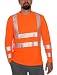 Produktbild iQ-UV w6490034260-52-L UV-Schutz 50 plus Langarm T-Shirt mit Warnschutz nach EN20471 Klasse 2, Orange Hv, L