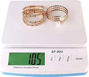 NIBBIN sf-803 30 kg with Adaptor Digital Multi-Purpose Kitchen Weighing Scale (sf803) Weighing Scale (White) Weighing Scale (White)