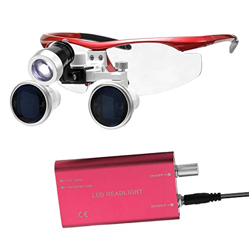 Preisvergleich Produktbild Roeam Tragbare Lupe Portable 3.5X 420mm chirurgische medizinische Binokularlupen optisches Glas Headset Lupen + 3W LED-Scheinwerfer