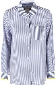 Max Mara Weekend Camicia Donna 44 Bianco/Blu Gestro Primavera Estate 2018