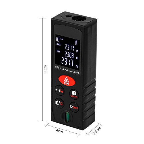 Uvistar Professional Laser Entfernungsmesser 100M Distanzmessgerät Abstandsmesser Distanzmesser, LCD Hintergrundbeleuchtung, Hohe Präzision, mit Batterie - 7