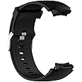CellFAther Soft Silicone Replacement Watch Strap Wristband For Huami Amazfit Verge A1801 Model Only Not For Others (Black Color), 2.5 cm