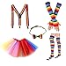 Produktbild BESTOYARD Regenbogen Tutu Rock Kit Bunte Bowknot Krawatte Lange Handschuhe Strumpf Hosenträger Kostüme Zubehör Set Weihnachten Geburtstagsgeschenk für Kind