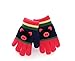 Moolecole Cute Pig Gloves Warm Gloves Baby Boys Girls Toddler Children Kids Knitted Mitten Magic Gloves Red