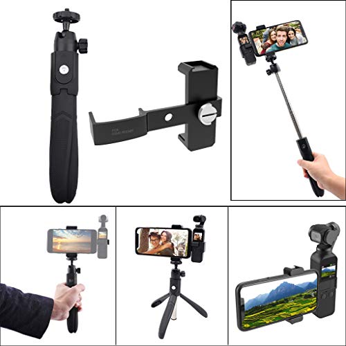 Preisvergleich Produktbild Fuibo Multifunktionaler Selfie Stick Stativhalterung Handyhalter für DJI OSMO Pocket Handheld Gimbal (Schwarz)