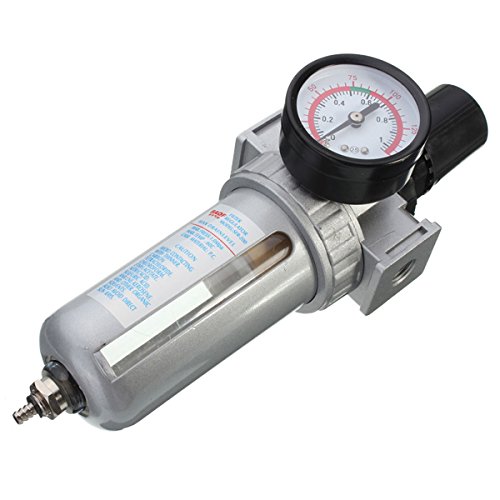 Faway SFR200 Pneumatic Air Filter Regulator Gas Source Treatment Pressure Gauge for Air Compressor
