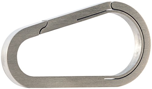 Tear Drop Titanium Keyring/Carabiner: Stone Finish (KR25B)