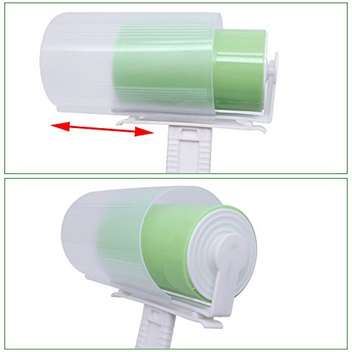 Xcellent Global Tierhaar Entferner Roller Wiederverwendbarer Klebriger Picker Set 4 Stück Waschbar Tragbar Reiniger Fussel Roller, Grün HG162G - 2
