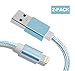 Price comparison product image Benicabe (2-Pack 6FT) Lightning Cable, [Apple MFi Certified] Nylon Braided iPhone Charger for iPhone XS / XS MAX / XR / X / 8 / 8 Plus / 7 / 7 Plus / 6 / 6s Plus / 5s / 5, iPad mini / 4 / 3 / 2, iPad Pro Air 2, iPod (Sky Blue)