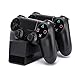 Produktbild Ladestation PS4 Controller 2 PlayStation 4 Dualshock Controller Ladegert mit 5V/2A USB Netzteil f¨¹r Sony PlayStation 4/PS4 Slim/PS4 Pro Controller kabellosen Controller Gamepad, Schwarz