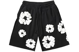 VPQILH Denim Tears Tuta da Donna Uomo Estiva Vendita, Completo Tuta con Stampa de Uomo, Maniche Corte T-Shirt e Pantaloncini Set da Unisex Comodo Sets Estivo, Hip Hop Stilistico, per Casual Fitness Jogging