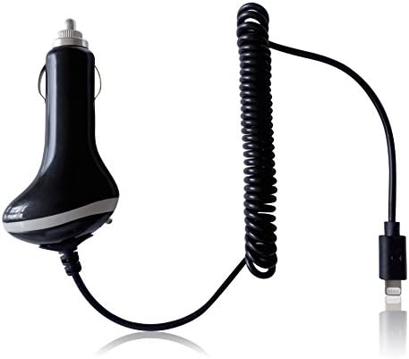 Car Charger with lightning Cable for iPhone 6 6S 6 Plus 6S plus 7 Plus 7 5s 5c 5,iPad Air 2 Mini 4 Pro and iPod (BLACK)