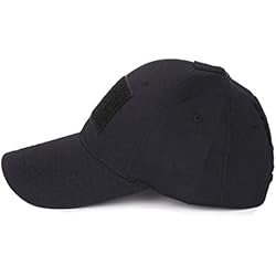 COZYJIA Casquette de Baseball, Chapeau de Protection Solaire Multicolore pour Airsoft Paintball Climb Camping Chasse en Plein air (Noir)