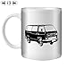 Produktbild STUFF4 Tee/Kaffee Becher 350ml/Schwarz/VW T3 Kombi Bus/Weißkeramik/ST10