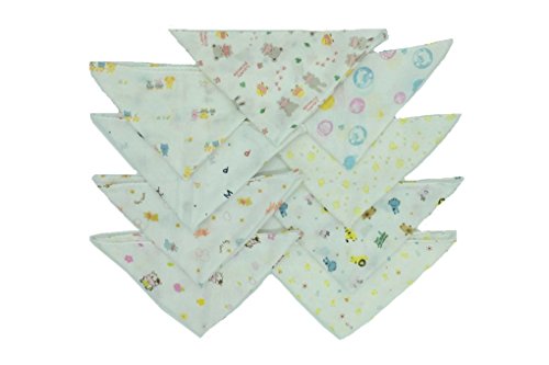CL0281 Health Baby Care Double Layer Gauze Handkerchief, Feeding Towel Burp Cloth (Pack of 4 Pieces, Random Pattern Shipped)