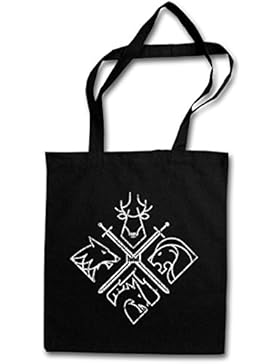 HOUSE EMBLEMS HIPSTER BAG BEUTEL STOFFTASCHE EINKAUFSTASCHE