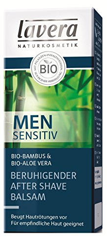 lavera Beruhigender After Shave Balsam Men sensitiv ∙ Beugt Hautrötungen vor ∙ Gesichtspflege für Männer ∙ Geeignet für empfindliche Haut ∙ vegan ✔ Bio Pflanzenwirkstoffe ✔ Naturkosmetik ✔ Natural & innovative ✔ Gesichtspflege 2er Pack (2 x 50 ml) - 2