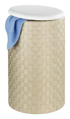 WENKO 19890100 Wäschetruhe Adria Beige – mit Wäschesack, Fassungsvermögen 50 L, 100 % Polypropylen, 35.5 x 59 x 35.5 cm, Beige - 2