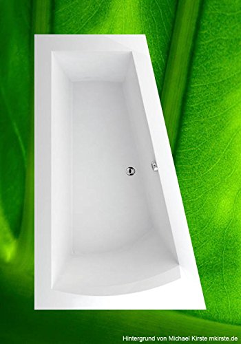 Preisvergleich Produktbild Badewanne 160x100 NERA - Acryl ASYMETRISCH L