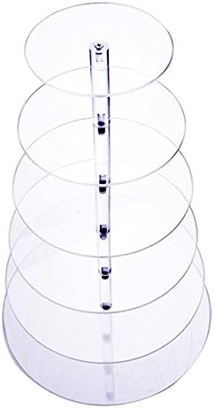 6 Tier Acrylic Round Transparent Cupcake Stand/ Tower for Wedding Party Birthday Dessert Display(UK stock)