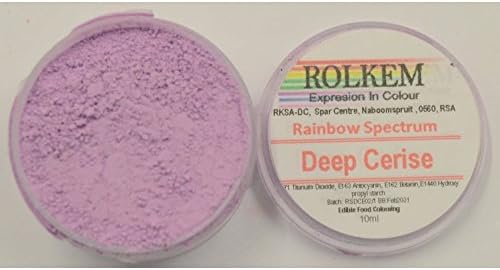 Rolkem Rainbow Spectrum Colour Sugarcraft Dust Food Colouring 10ml โ Deep Cerise