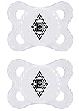 MAM 66570700 – Schnuller, Bundesliga, Football "Borussia Mönchengladbach" 0-6 Monate, Silikon, Doppelpack